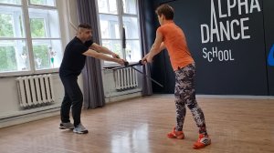 Японское фехтование катаной. Кендзюцу. Атака второго намерения: показ и захват кругом семь.