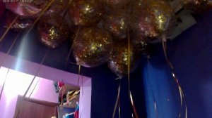 Аэродизайн. Как надуть шар с конфетти. Прозрачный шар с конфетти