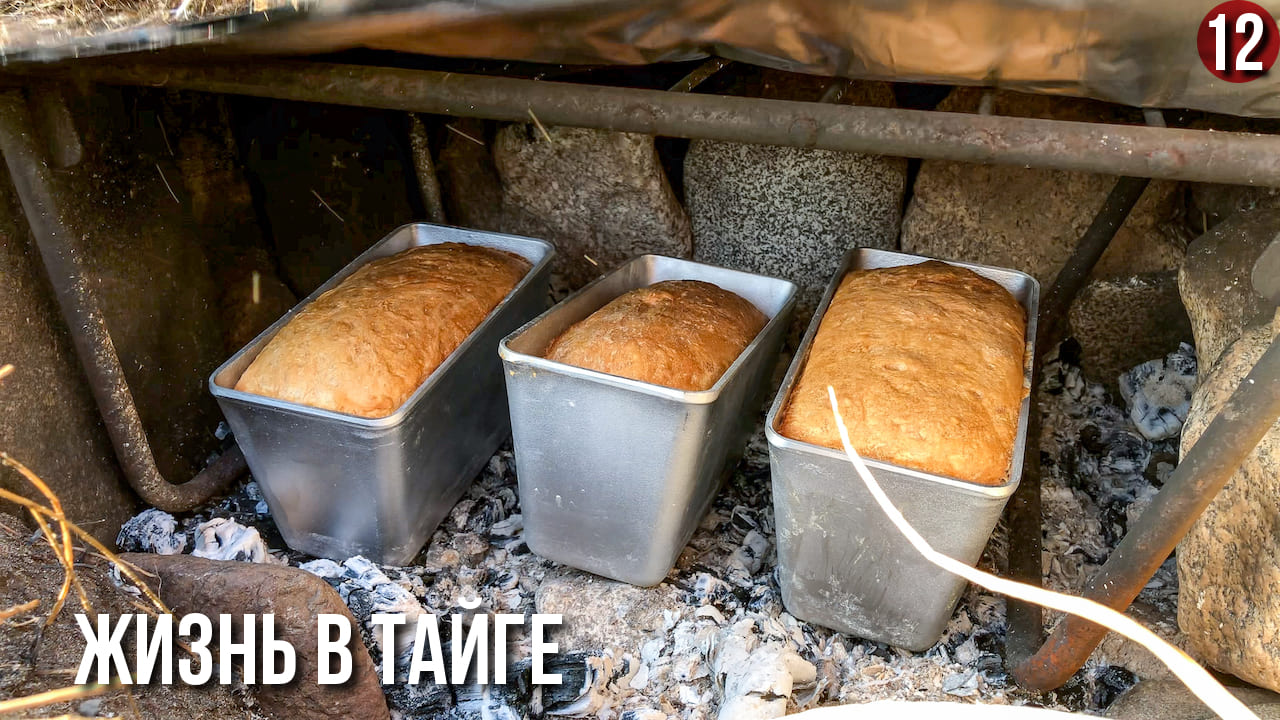 Жизнь в тайге. Больше хлеб не покупаем. Печь для хлеба в тайге своими руками. Рецепт хлеба. 12 серия