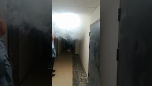 Испытания системы дымоудаления с дымовой шашкой в МКД
