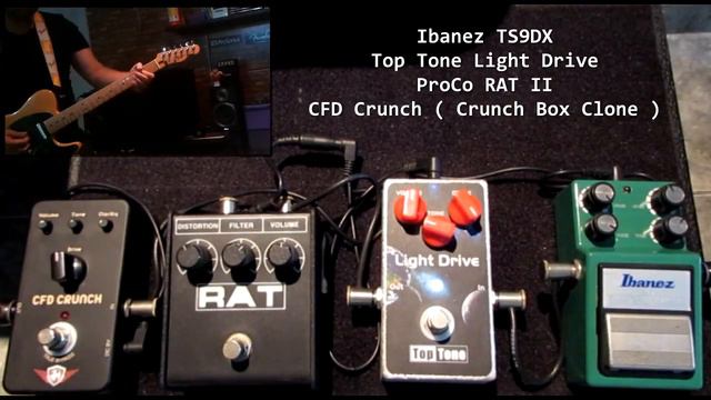 Overdrive/Distortion Tone - Ibanez TS9DX - Top Tone Light Drive - ProCo RAT II - CFD Crunch смотреть онлайн