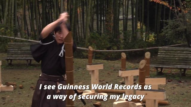 Martial Arts Master Attempts Katana World Record - Guinness World Records смотреть онлайн