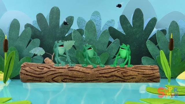 Five Little Speckled Frogs featuring The Super Simple Puppets | Kids Songs | Super Simple Songs