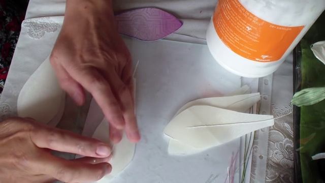 Белая лилия. Цветы из ткани. Часть 1 смотреть онлайн