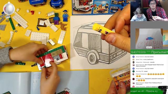 СОБИРАЕМ и РИСУЕМ конструктор LEGO c Катей и папой смотреть онлайн