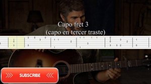 Joel's Song for Ellie - Future Days | the last of us 2 | guitar tutorial | guitarra | tab