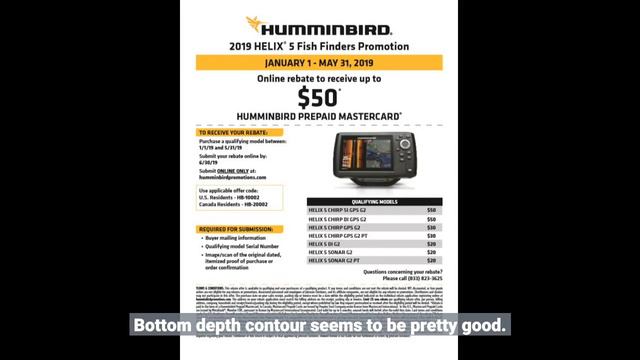 Humminbird 410230-1 HELIX 5 CHIRP SI GPS G2 Fish Finder, Black смотреть онлайн