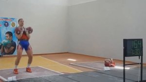 Илья Ташланов толчок 32+32 - 74 раза за 3 минуты / Jerk 32+32-74 reps 3 minut