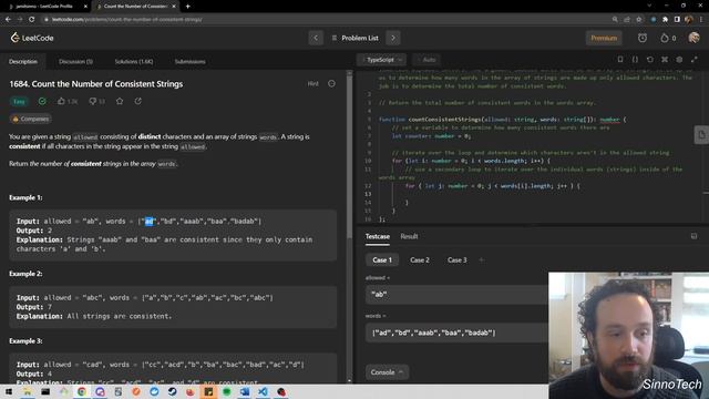 Count the Number of Consistent Strings - TypeScript