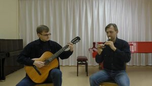 Эксперименты с семистрункой. Гитара и флейта. Владимир Косма, Сырба. (V. Cosma, Sirba).