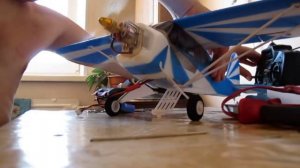 Радиоуправляемая модель самолета Hobbyking Mini J3 Cub часть 2