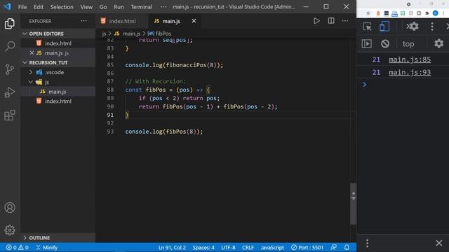 JavaScript Recursion Examples | Javascript Recursion Tutorial
