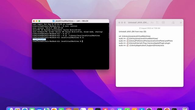 How to uninstall Java jdk on MacOS