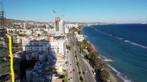 Набережная Лимассола: прибрежная часть города и sea road от Limassol Marina до Parklane