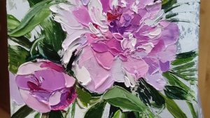 Живопись маслом. Пионы.