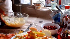 простой рецепт. яблочный пирог. крамбл. овсяный пирог с клюквой и яблоком