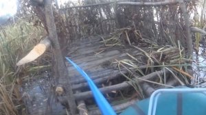 Скрадок на воде для охоты на уток