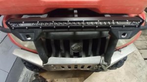 Установил LED балку на квадроцикл + держатель для телефона на руль (говно ?) Показываю как подключи