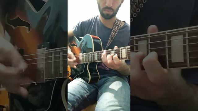 improv funk and jazz in B dorian - ibanez af75bs