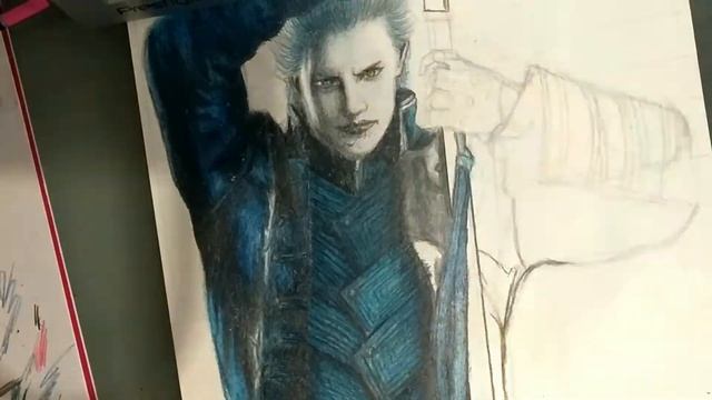 Рисование Вергилий Devil May Cry 5 Drawing Vergil