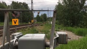 Level Crossing, Altunavägen, Älvsbyn, Norrbotten, Sweden
