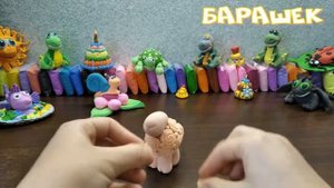 Барашек из воздушного пластилина.
