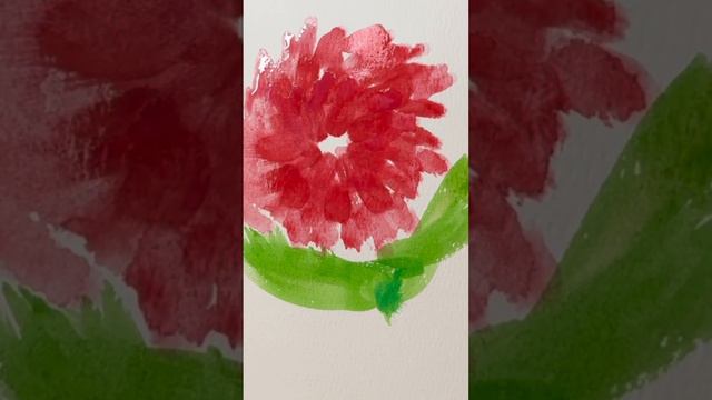 Easy watercolor dahlia painting