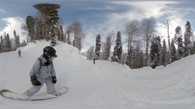 VR360: Северный склон Роза Хутор - трасса Горизонт