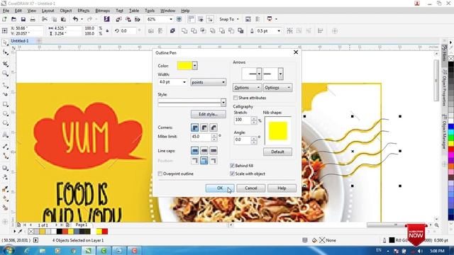 How To Make Foods Billboard Design |in corel draw x7 tutorial смотреть онлайн