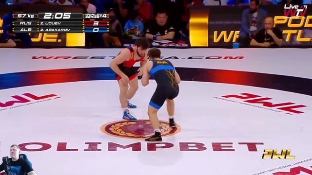 Заур Угуев (Россия) — Зелимхан Абакаров (Албания) Poddubny Wrestling League - PWL-4 смотреть онлайн
