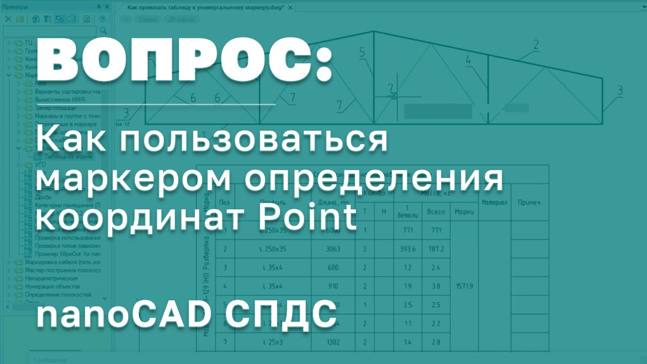 nanoCAD СПДС | Маркер определения координат Point | Универсальный маркер | САПР в России