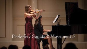 Sergei Prokofiev Violin Sonata No.2 Mvnt. 3 I Margarita Krein (violin) Asia Ahmetjanova (piano)