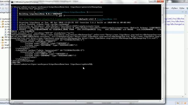 Liquibase Generate Database ChangeLog and SQL Output commands смотреть онлайн