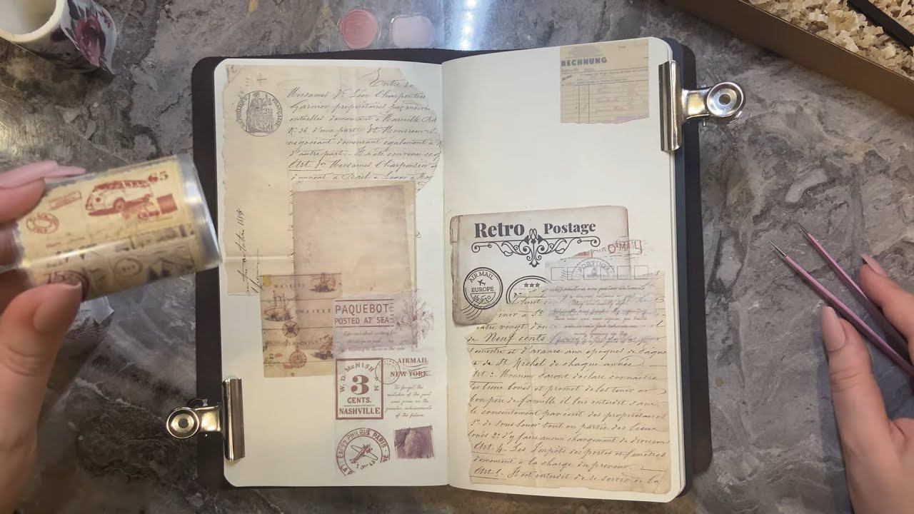 | ASMR | Journaling | No talking | Vintage journal decoration | Relaxation 2 смотреть онлайн