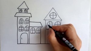 How to draw a fairy house. Как нарисовать сказочный домик.