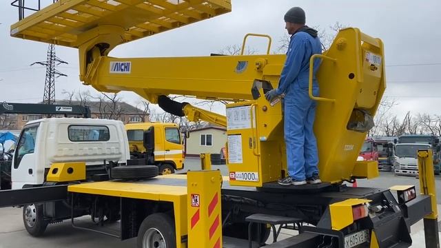 Японская автовышка AICHI. На базе Isuzu Elf. Официальное переоборудование. Владивосток.
