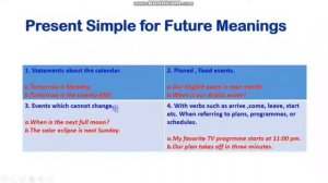 Present Simple for Future Meanings