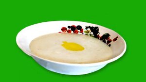 Тарелка с кашей Хромакей/Plate with porridge chromakey
