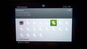 Minecraft XBOX 360 Achievements List