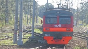 Электропоезд ЭД4М-0181 станция Нара 16.08.2017