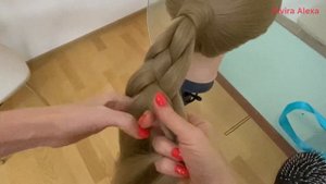 Как заплести косу из 4 прядей ПРОСТОЙ способ. Подробное видео.