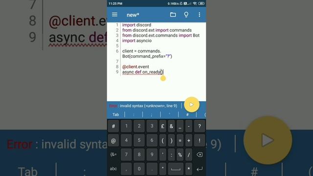 Python online bot with pydroid
