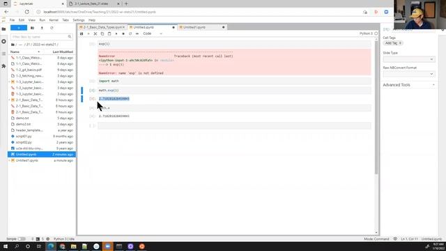 Stats 21 - 2022-01-10 - Week 2 Monday - Basic Data Types in Python