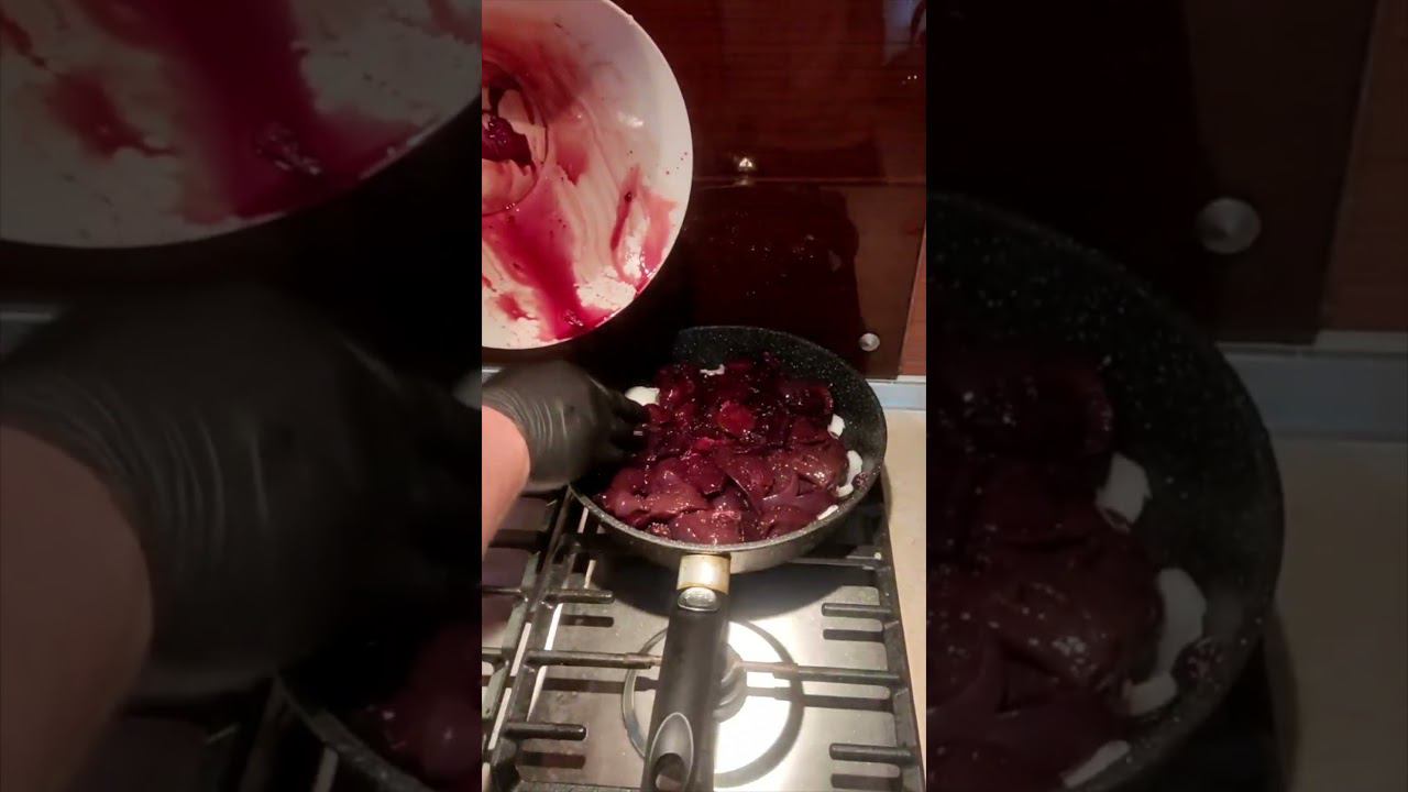 Рецепт жареной печени косули! Охотничья кулинария.
