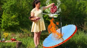 Нова ідея від"Таndem АТ". Смажимо стейк на сонячній енергії. 4 К Дубляж.
