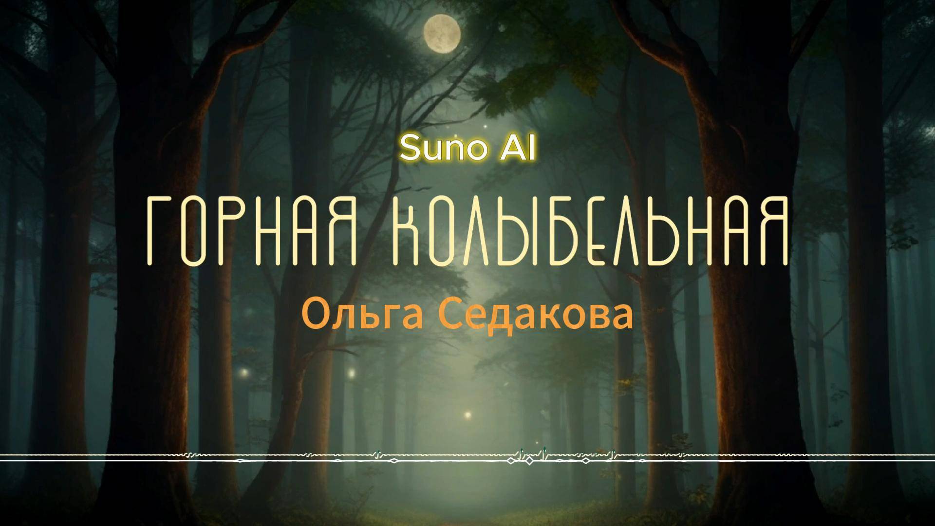 ГОРНАЯ КОЛЫБЕЛЬНАЯ (Ольга Седакова) #suno #песня #стихиимузыка