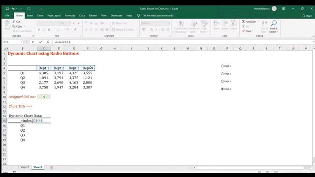 Excel Dynamic Chart with Radio Buttons смотреть онлайн