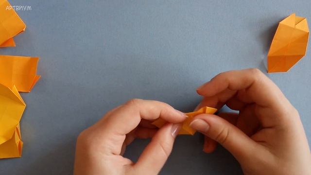 Кусудама трансформер • Игрушка антистресс из бумаги [оригами + клей] Origami Kusudama Transformer
