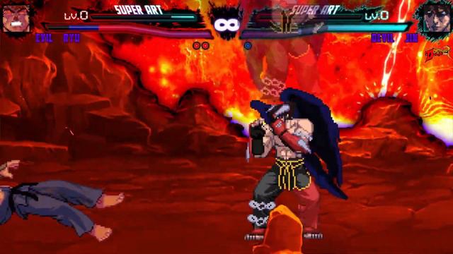 Ruthless Evil Ryu VS Devil Jin Crossover Epic Intense Fight | Street Fighter VS Tekken