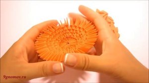 Модульное оригами фрукты и овощи.№9 Тыква